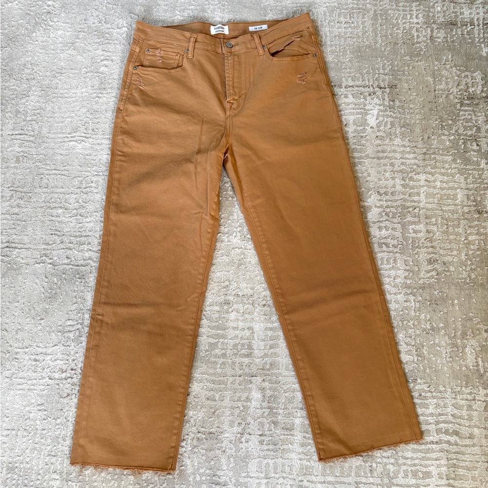 Kensie Women's Straight Leg Tan Jeans